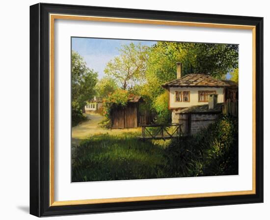 Late Afternoon In Bojenci-kirilstanchev-Framed Art Print