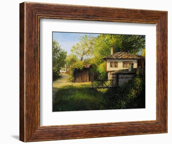 Late Afternoon In Bojenci-kirilstanchev-Framed Art Print