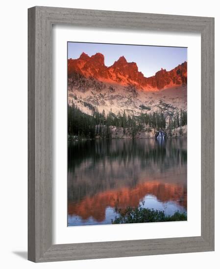 Late Afternoon Light on Sawtooth Mountains, Sawtooth National Recreation Area, Idaho, USA-Janis Miglavs-Framed Photographic Print