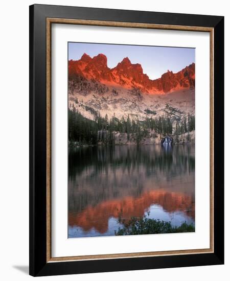 Late Afternoon Light on Sawtooth Mountains, Sawtooth National Recreation Area, Idaho, USA-Janis Miglavs-Framed Photographic Print