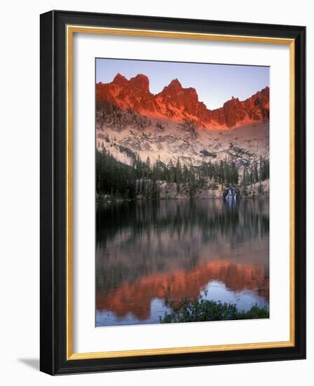 Late Afternoon Light on Sawtooth Mountains, Sawtooth National Recreation Area, Idaho, USA-Janis Miglavs-Framed Photographic Print