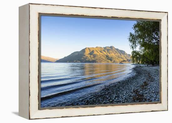 Late Afternoon Light over the Shores of Lake Wakatipu-Michael-Framed Premier Image Canvas