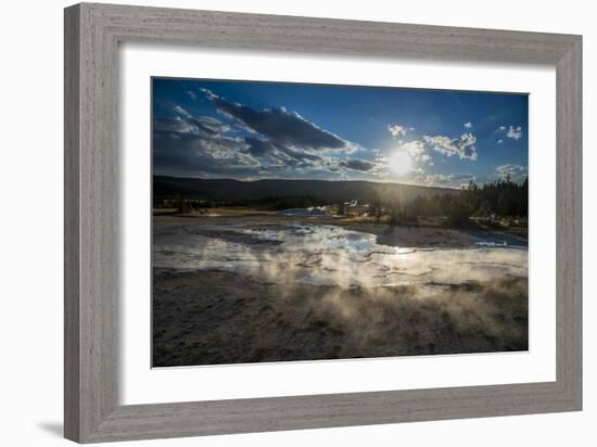 Late Afternoon Light Skims Across The Upper Geyser Basin, Yellowstone National Park-Bryan Jolley-Framed Photographic Print