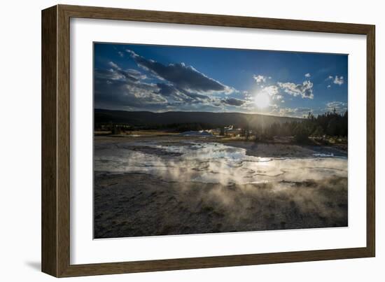 Late Afternoon Light Skims Across The Upper Geyser Basin, Yellowstone National Park-Bryan Jolley-Framed Photographic Print