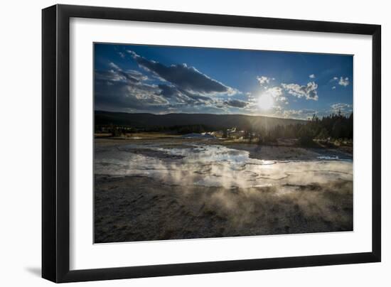 Late Afternoon Light Skims Across The Upper Geyser Basin, Yellowstone National Park-Bryan Jolley-Framed Photographic Print