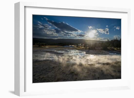 Late Afternoon Light Skims Across The Upper Geyser Basin, Yellowstone National Park-Bryan Jolley-Framed Photographic Print