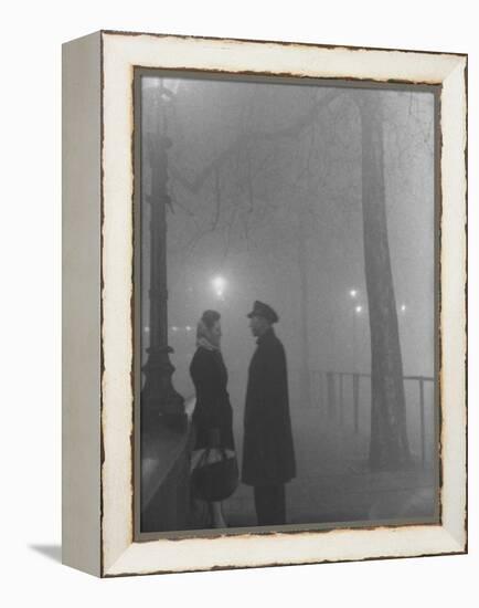 Late Afternoon Meeting in Fog Near Hyde Park-Tony Linck-Framed Premier Image Canvas