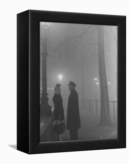 Late Afternoon Meeting in Fog Near Hyde Park-Tony Linck-Framed Premier Image Canvas