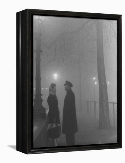 Late Afternoon Meeting in Fog Near Hyde Park-Tony Linck-Framed Premier Image Canvas