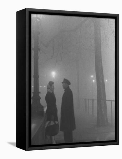 Late Afternoon Meeting in Fog Near Hyde Park-Tony Linck-Framed Premier Image Canvas