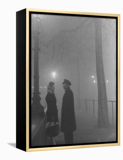 Late Afternoon Meeting in Fog Near Hyde Park-Tony Linck-Framed Premier Image Canvas