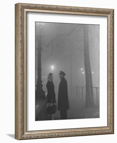 Late Afternoon Meeting in Fog Near Hyde Park-Tony Linck-Framed Photographic Print