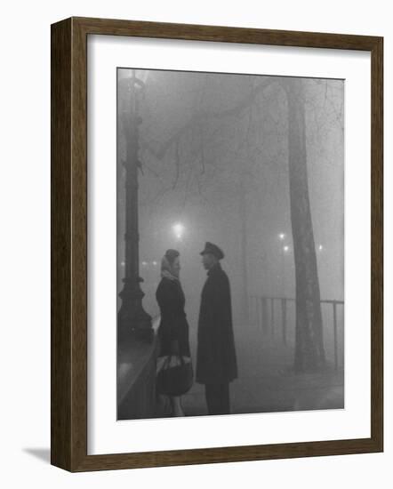 Late Afternoon Meeting in Fog Near Hyde Park-Tony Linck-Framed Photographic Print