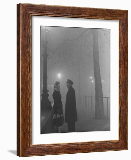 Late Afternoon Meeting in Fog Near Hyde Park-Tony Linck-Framed Photographic Print