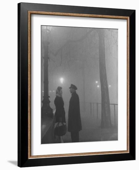 Late Afternoon Meeting in Fog Near Hyde Park-Tony Linck-Framed Photographic Print