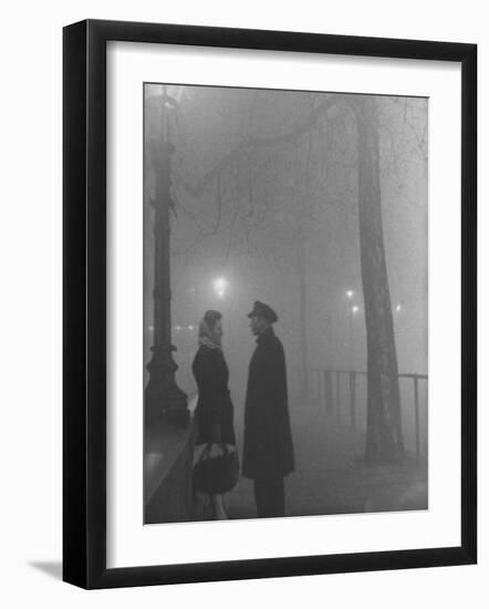 Late Afternoon Meeting in Fog Near Hyde Park-Tony Linck-Framed Photographic Print