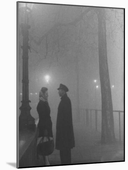 Late Afternoon Meeting in Fog Near Hyde Park-Tony Linck-Mounted Photographic Print