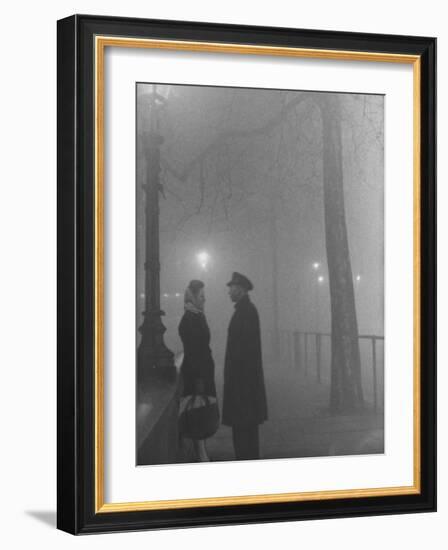 Late Afternoon Meeting in Fog Near Hyde Park-Tony Linck-Framed Photographic Print