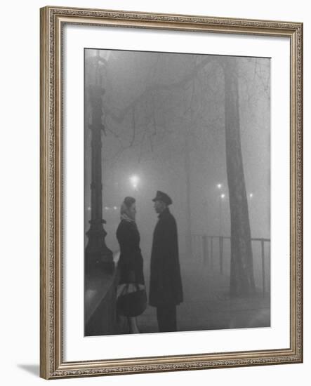 Late Afternoon Meeting in Fog Near Hyde Park-Tony Linck-Framed Photographic Print