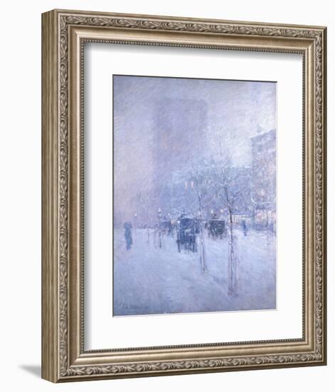 Late Afternoon, New York, Winter, 1900-Childe Hassam-Framed Art Print