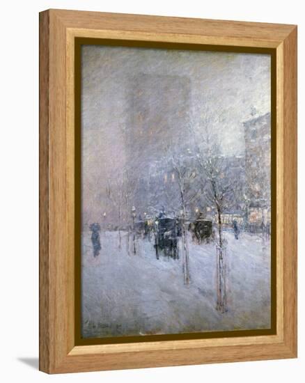 Late Afternoon, New York, Winter, 1900-Childe Hassam-Framed Premier Image Canvas