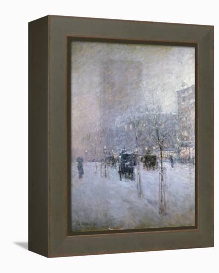 Late Afternoon, New York, Winter, 1900-Childe Hassam-Framed Premier Image Canvas