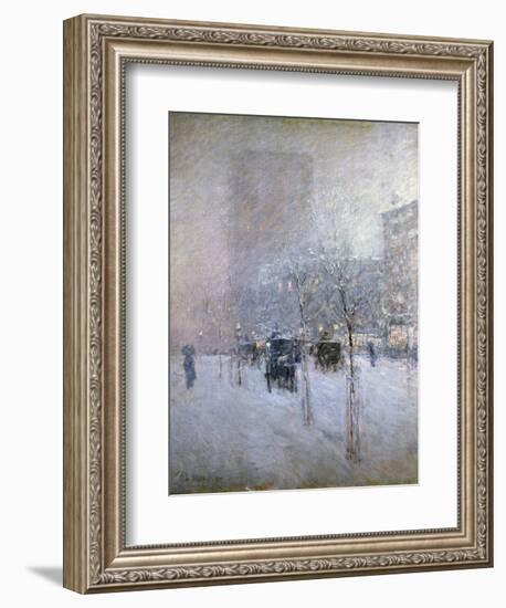 Late Afternoon, New York, Winter, 1900-Childe Hassam-Framed Giclee Print