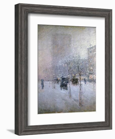 Late Afternoon, New York, Winter, 1900-Childe Hassam-Framed Giclee Print