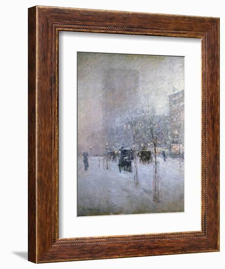 Late Afternoon, New York, Winter, 1900-Childe Hassam-Framed Giclee Print