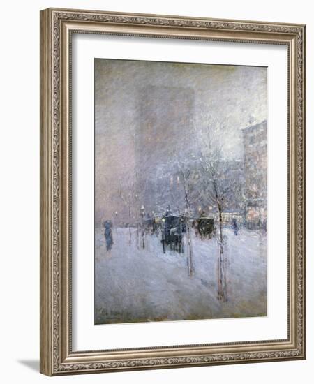 Late Afternoon, New York, Winter, 1900-Childe Hassam-Framed Giclee Print