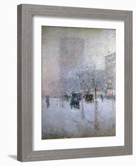 Late Afternoon, New York, Winter, 1900-Childe Hassam-Framed Giclee Print