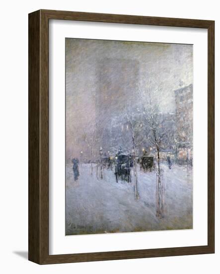 Late Afternoon, New York, Winter, 1900-Childe Hassam-Framed Giclee Print