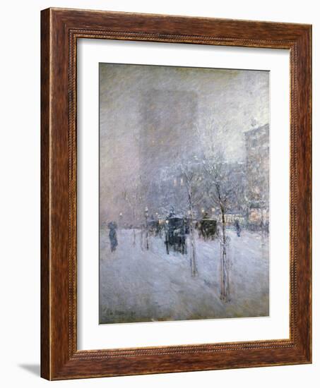 Late Afternoon, New York, Winter, 1900-Childe Hassam-Framed Giclee Print