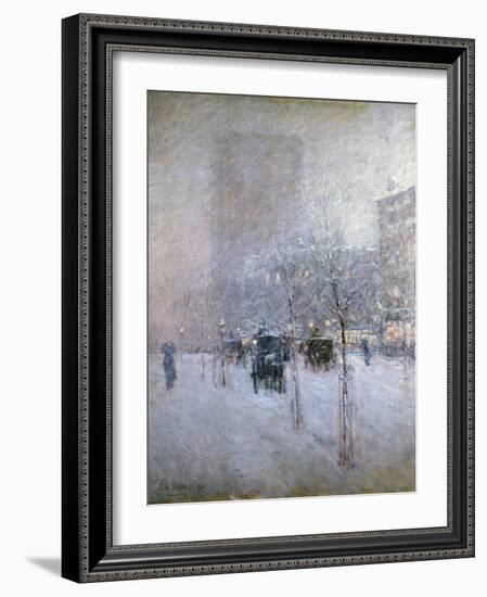 Late Afternoon, New York, Winter, 1900-Childe Hassam-Framed Giclee Print