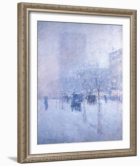 Late Afternoon, New York: Winter-Frederick Childe Hassam-Framed Giclee Print