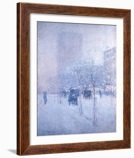 Late Afternoon, New York: Winter-Frederick Childe Hassam-Framed Giclee Print