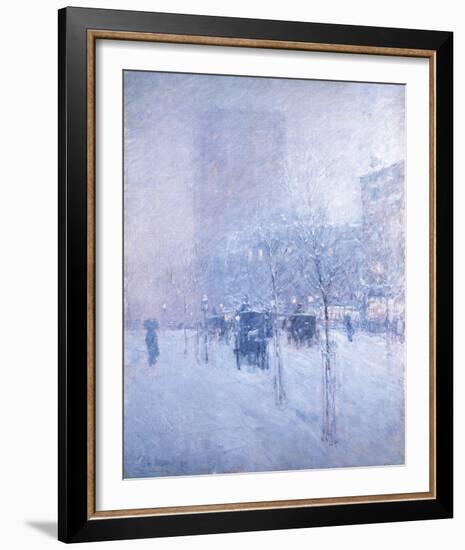 Late Afternoon, New York: Winter-Frederick Childe Hassam-Framed Giclee Print