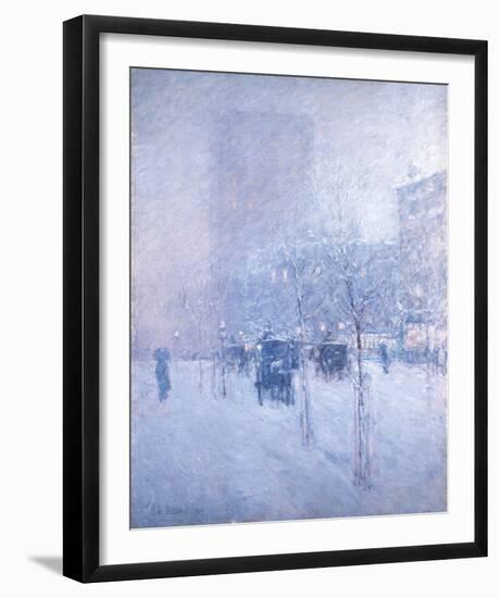 Late Afternoon, New York: Winter-Frederick Childe Hassam-Framed Giclee Print