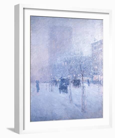 Late Afternoon, New York: Winter-Frederick Childe Hassam-Framed Giclee Print