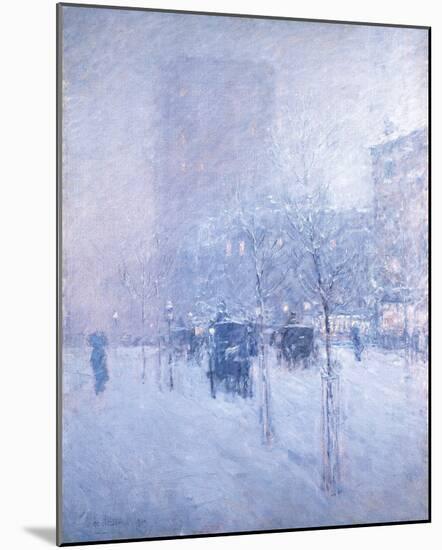 Late Afternoon, New York: Winter-Frederick Childe Hassam-Mounted Giclee Print