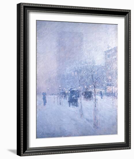 Late Afternoon, New York: Winter-Frederick Childe Hassam-Framed Giclee Print