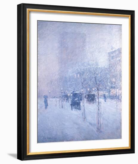 Late Afternoon, New York: Winter-Frederick Childe Hassam-Framed Giclee Print