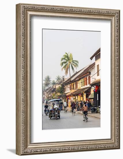 Late Afternoon Street Scene, Luang Prabang, Laos, Indochina, Southeast Asia, Asia-Jordan Banks-Framed Photographic Print