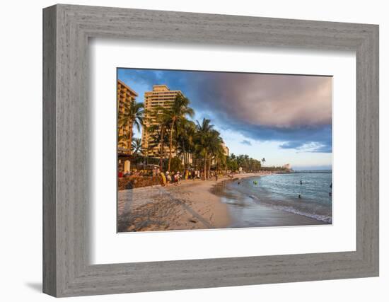 Late Afternoon Sun over the Hotels-Michael Runkel-Framed Photographic Print