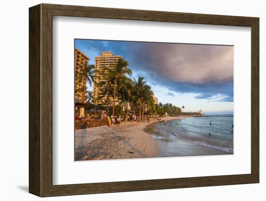 Late Afternoon Sun over the Hotels-Michael Runkel-Framed Photographic Print