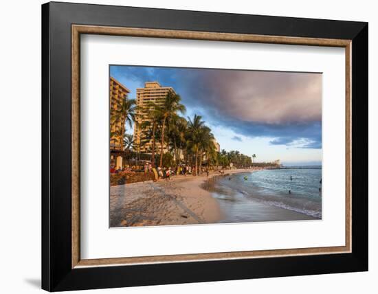 Late Afternoon Sun over the Hotels-Michael Runkel-Framed Photographic Print