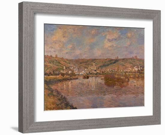 Late Afternoon, Vetheuil, 1880 (oil on canvas)-Claude Monet-Framed Giclee Print