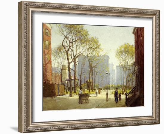 Late Afternoon, Washington Square-Paul Cornoyer-Framed Giclee Print