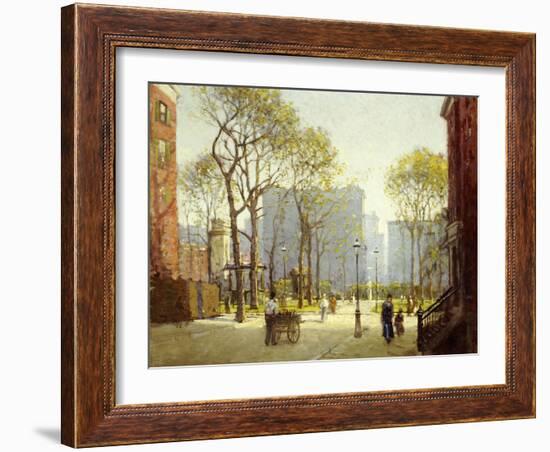 Late Afternoon, Washington Square-Paul Cornoyer-Framed Giclee Print