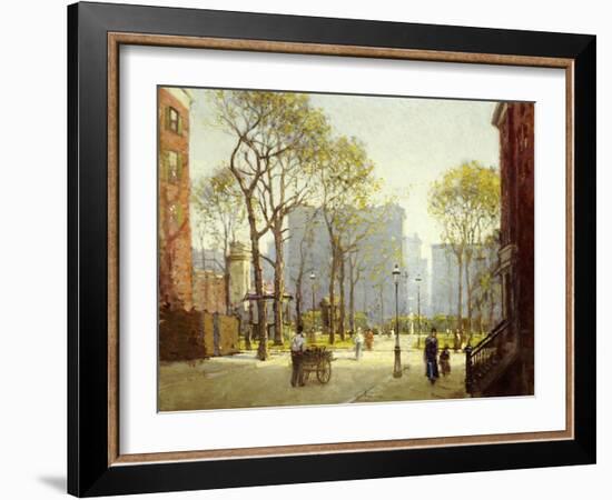 Late Afternoon, Washington Square-Paul Cornoyer-Framed Giclee Print